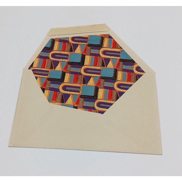 Antique Christmas Greeting Card Victorian Couple Holding Gift Unused Hand Colore - Picture 3 of 5